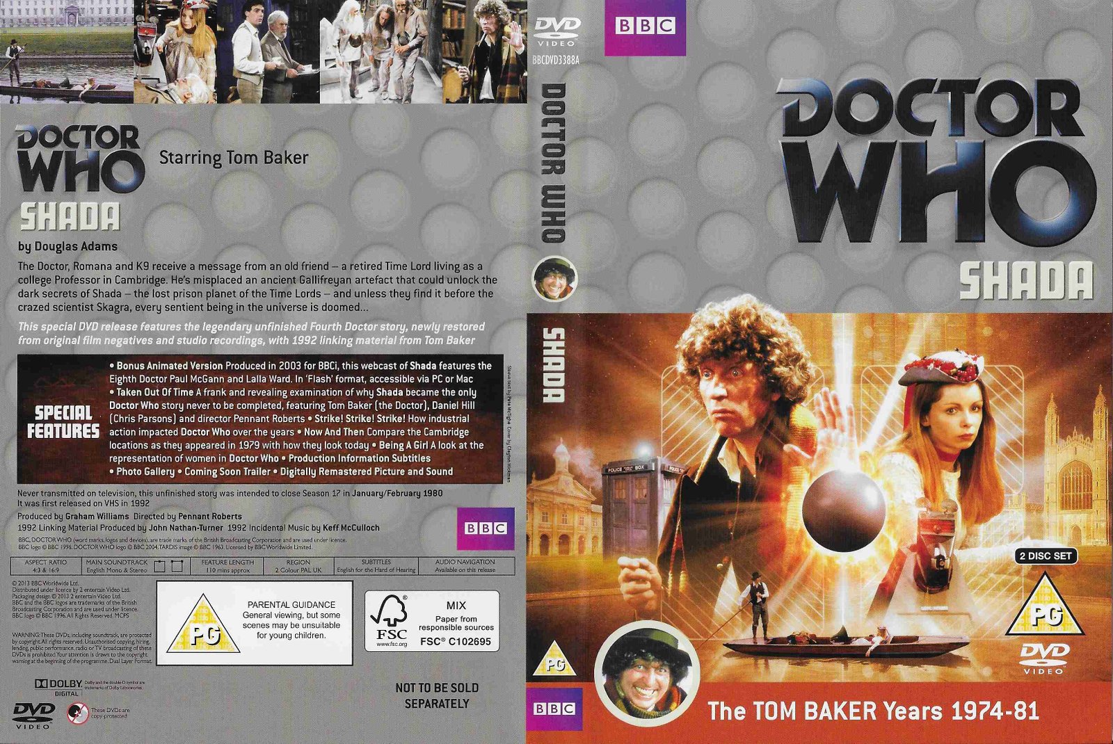 Picture of BBCDVD 3388A Doctor Who - Shada by artist Douglas Adams from the BBC records and Tapes library